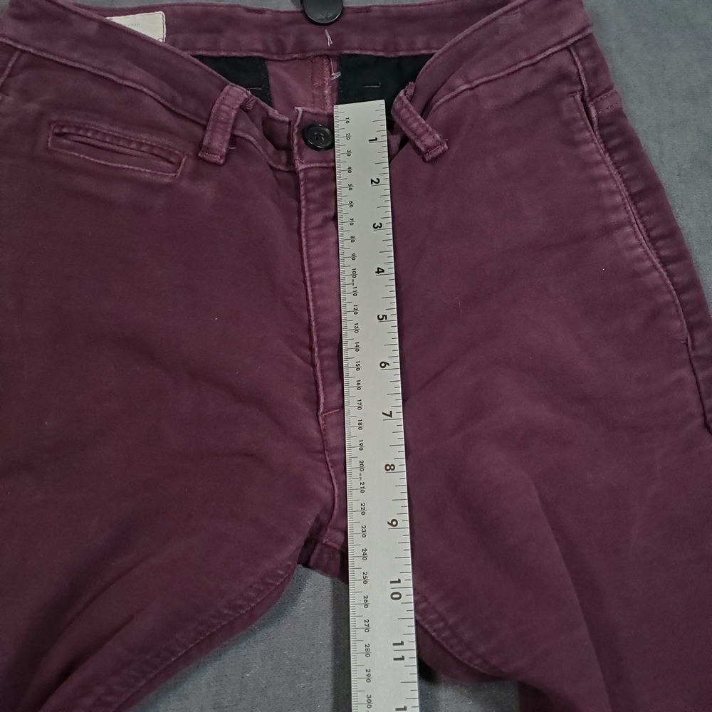 Billy Reid Corduroy Pants Womens 25 Burgundy Purple Skinny Fine Wale Cotton - Picture 7 of 9